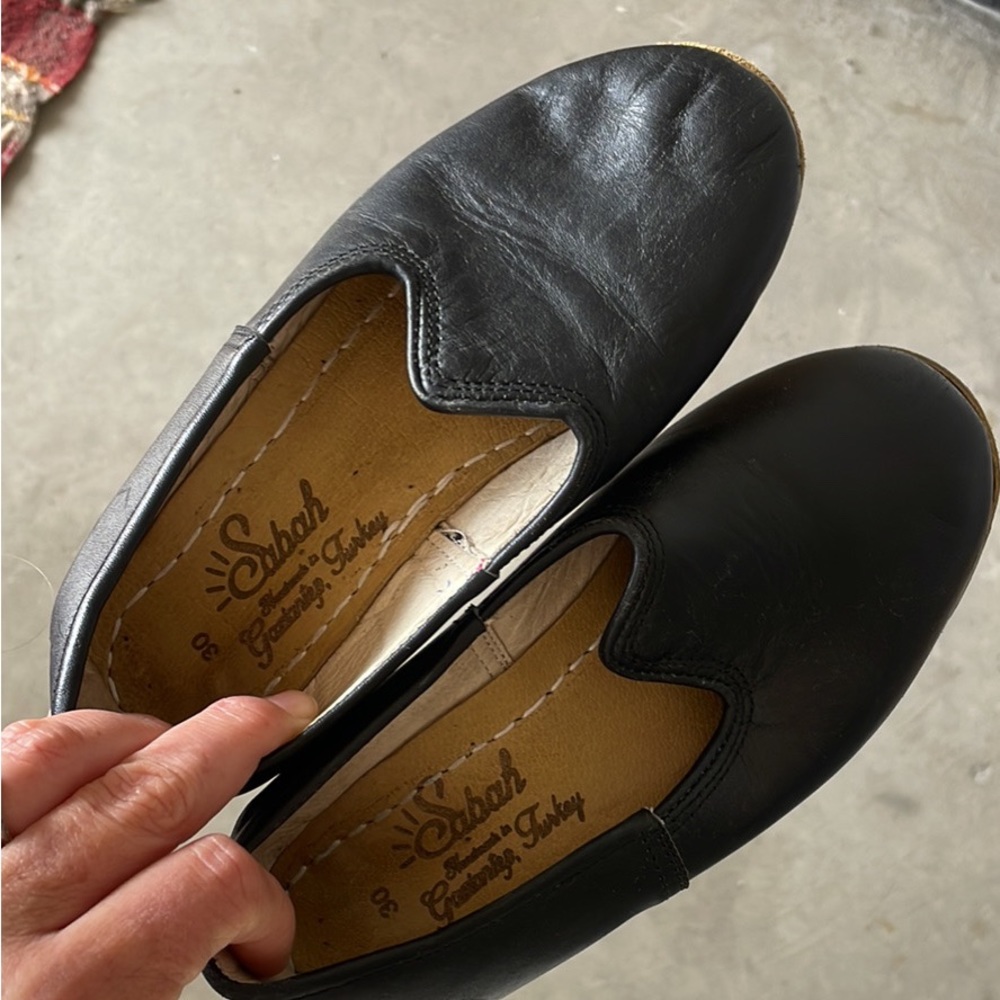 Kids leather Sabah Moroccan slip on shoes